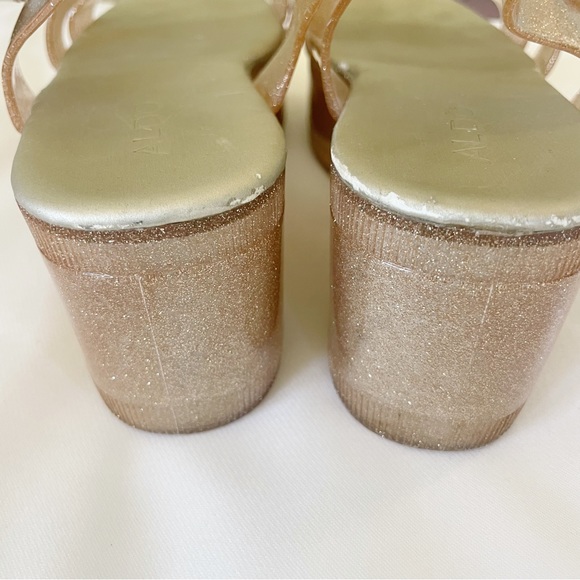 Aldo Shoes Aldo Rose Gold Pink Glitter Sparkly Platform 9s Y2k